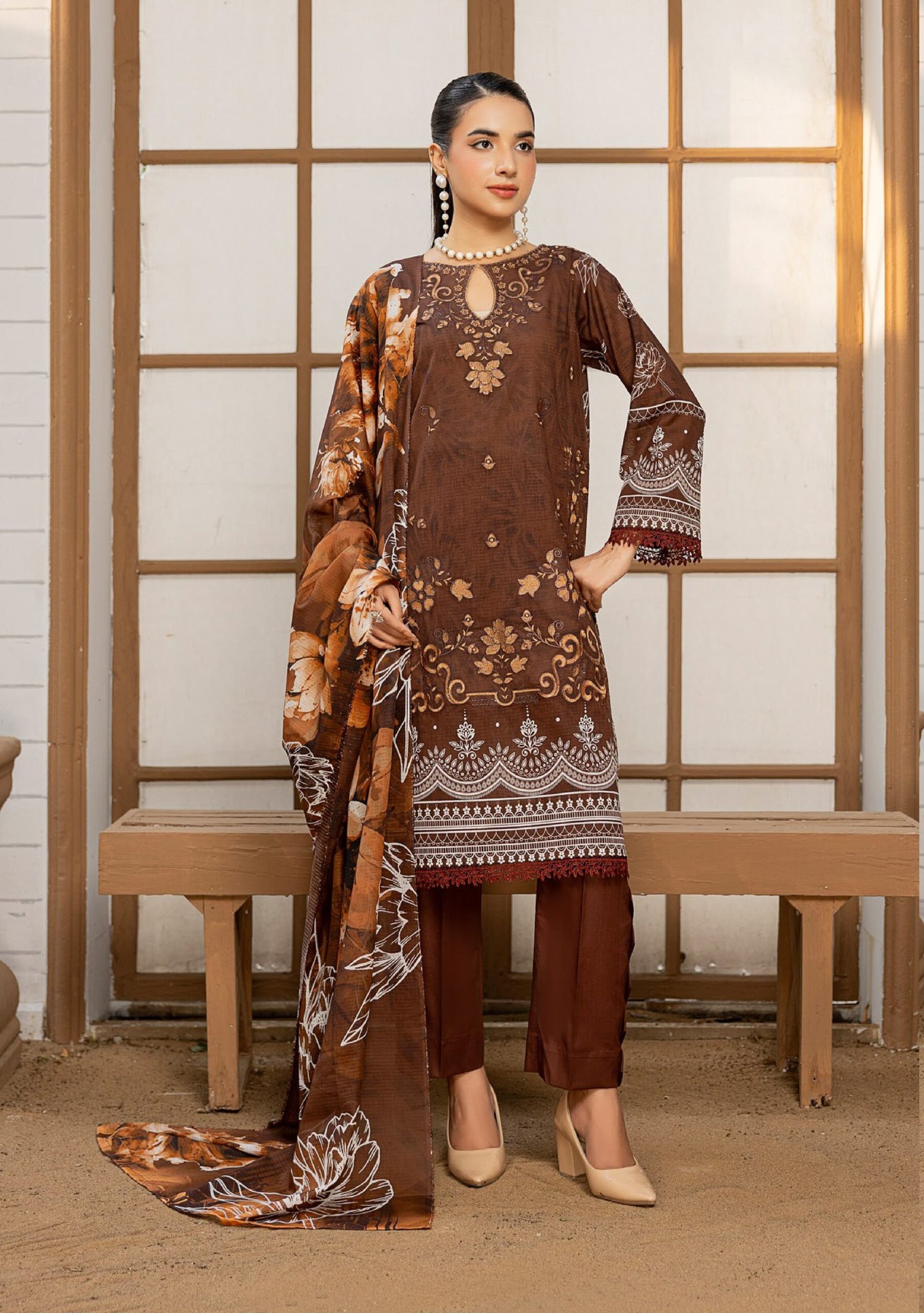 Batik Bana Dora Lawn Vol-11 1401 to 1410-images-29 Batik VOL 11 D-6 (Copy) - Image 1